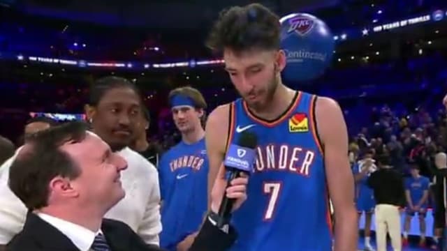 Jalen Williams Hilariously Presses Nick Gallo For Not Joining OKC-Pelicans Scuffle