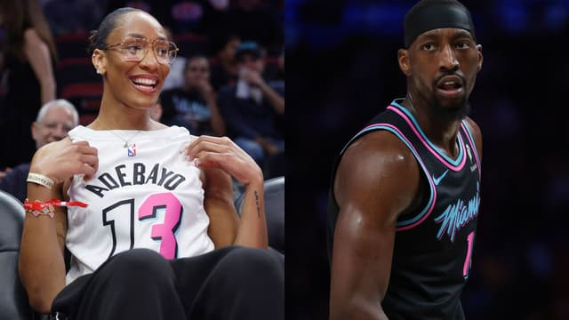 Bam Adebayo And A'ja Wilson Hit The Heat Gala 'White Hot' Carpet