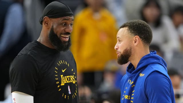 LeBron James And Steph Curry Caught Chatting It Up Post Lakers Win Over GSW