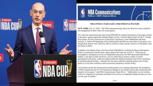 Adam Silver Addresses Pacers Getting Fined $100k For Violating Player Participation
