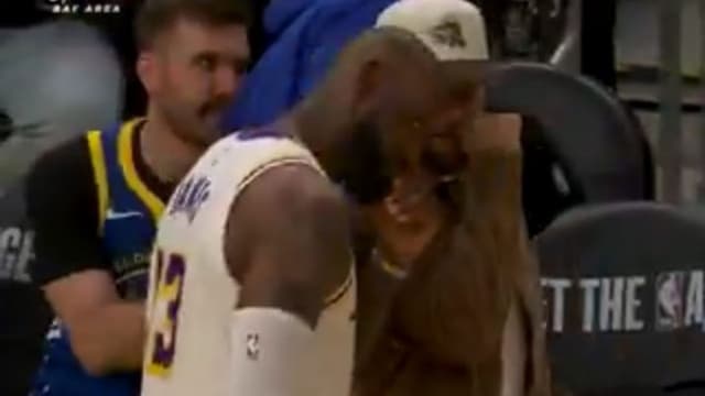Steph Curry and LeBron James Seen Exchanging Words Mid Lakers-Warriors