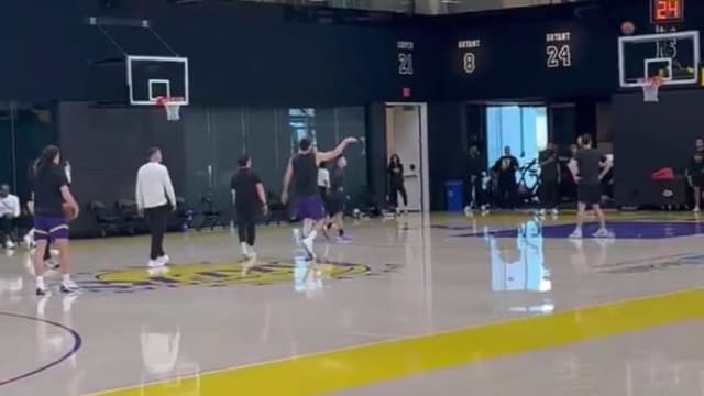 Luka Doncic Loses Half-Court Shot Battle To Austin Reaves At Lakers Practice