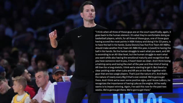 JJ Redick Has Convoluted Explanation For LeBron James-Less Lakers Lineups Doing Well