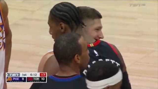 Suns-Raptors Gets Chippy After RJ Barrett and Grayson Allen Collide