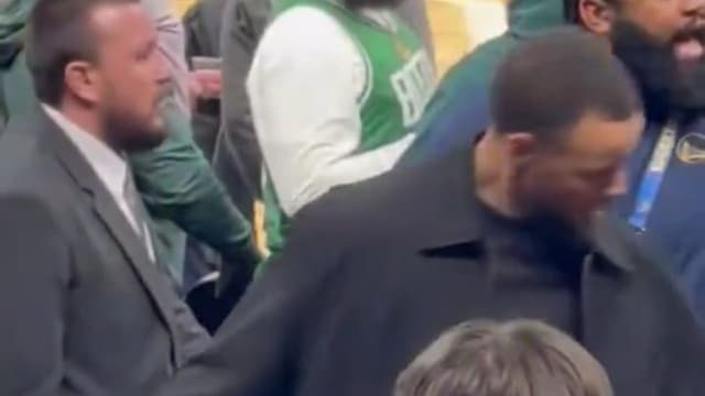 Celtics Fan Kicked Out After Yanking On Steph Curry's Arm