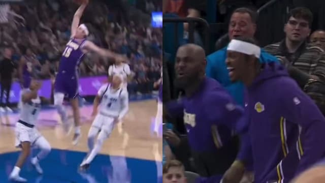 LeBron James In Disbelief Over Austin Reaves' Dunk Vs The Magic