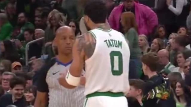 Jayson Tatum Gets Into Animated Conversation With Ref Marc Davis