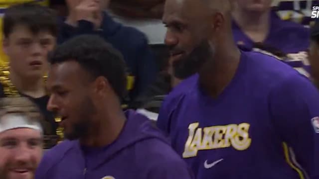 LeBron James Ecstatic To Get Minutes During Lakers-Pacers Alongside Bronny