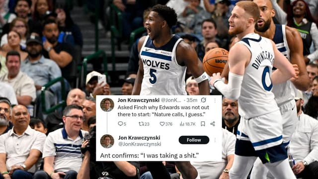 Anthony Edwards Admits He Was Using The Restroom And Hence, Didn't Start Wolves-Mavericks