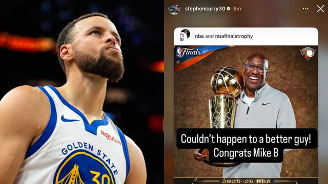 Steph Curry Congratulates Mike Brown On Winning The Finals