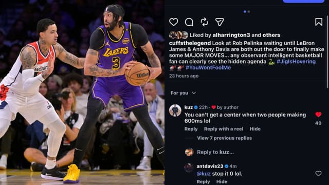 Anthony Davis And Kyle Kuzma Get Into It Over Past Lakers Rosters On IG
