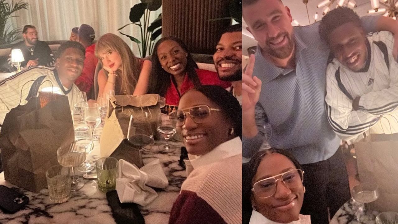 Taylor Swift and Travis Kelce Celebrate Chiefs’ Win at 1587 Prime
