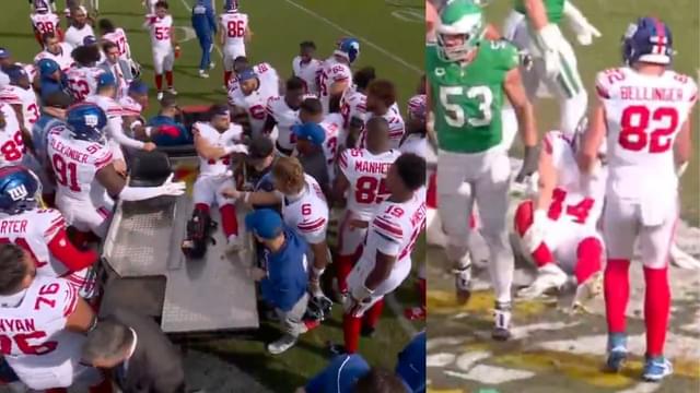 Giants RB Cam Skattebo Carted Off After Scary Ankle Injury vs. Eagles