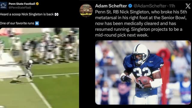 Penn State Trolls Adam Schefter After Wrong Nick Singleton Photo