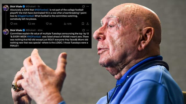 'These Are Fraud Rankings': Dick Vitale Rages After Notre Dame Misses CFP