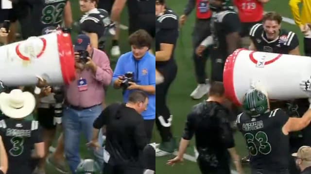 Ohio’s Bowl Celebration Takes a Twist With Iced Coffee Dump on John Hauser
