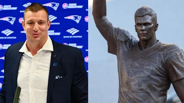 Rob Gronkowski Jokes About Having His Own Statue After Brady’s Bronze Tribute