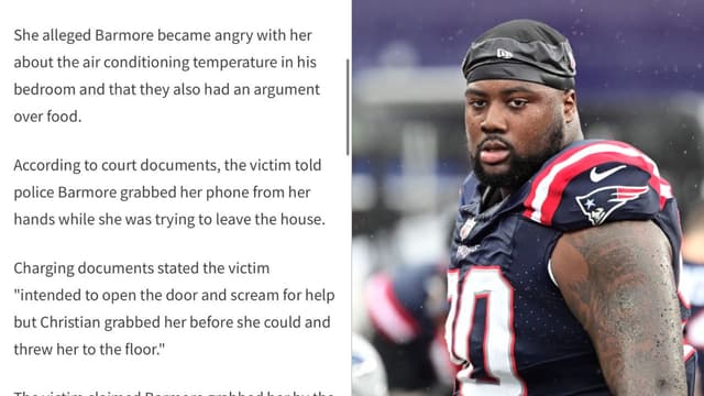 Police Records Describe Christian Barmore Allegedly Throwing Girlfriend to Floor