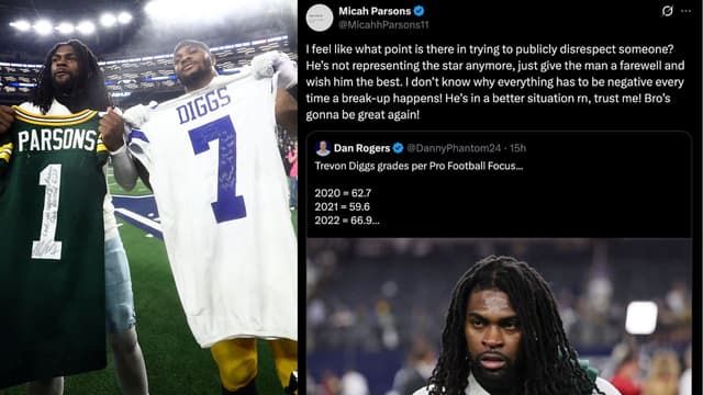 Micah Parsons Shuts Down Brutal Trevon Diggs Criticism From Cowboys Fans