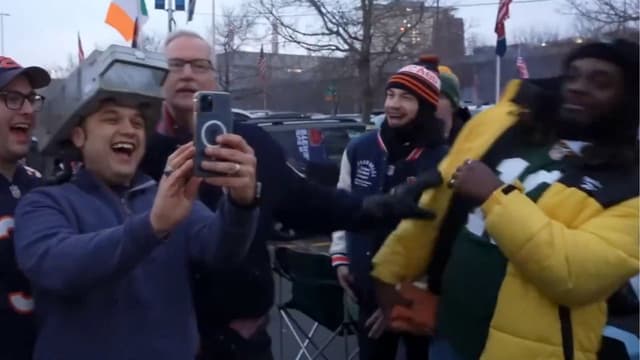 Bears Owner George McCaskey Seen Playfully Shoving Packers Fan