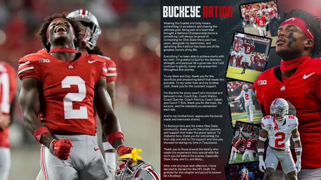 Caleb Downs Declares for 2026 NFL Draft After Dominant Ohio State Run