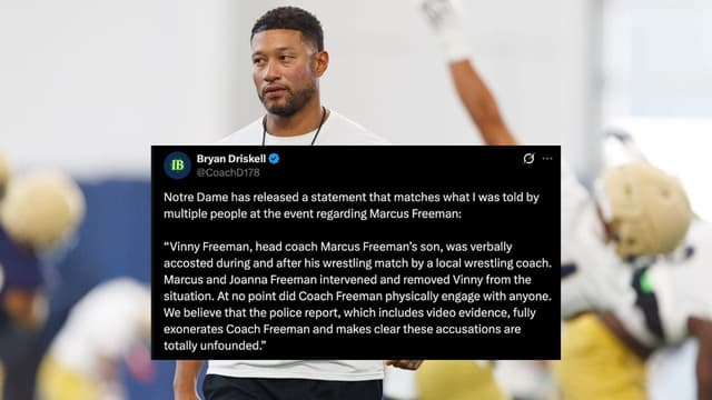 Marcus Freeman Accused of Battery at Wrestling Tournament