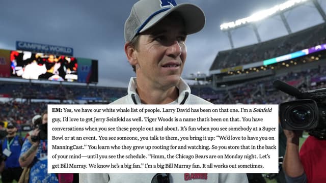 Eli Manning Names the Dream Guests He Still Wants on ManningCast