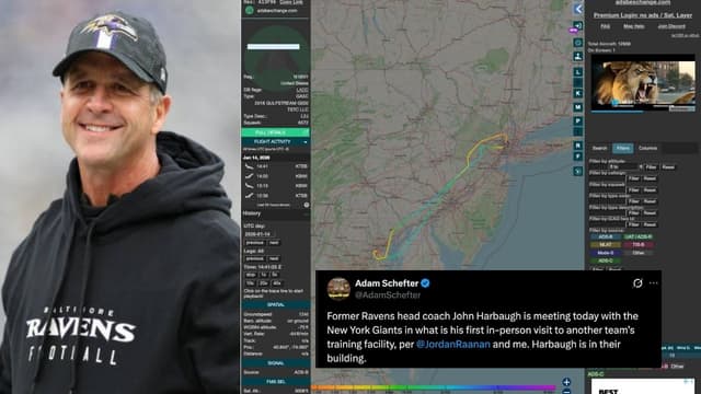 John Harbaugh Meets Giants as Steve Tisch’s Jet Makes Quick Baltimore Stop