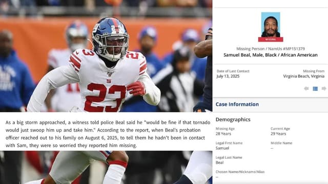 New Details Emerge in Disappearance of Former Giants CB Sam Beal