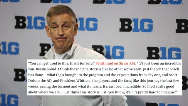 Tony Petitti Reacts as Indiana Delivers Big Ten’s Third Straight Title