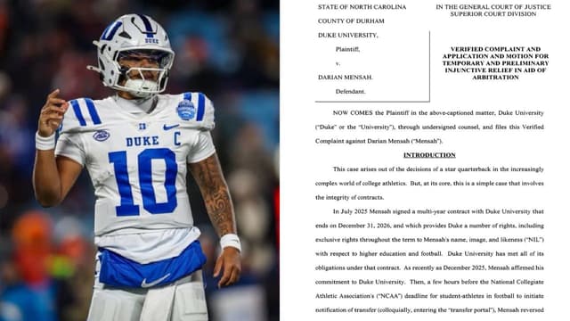 Duke University Files Lawsuit to Block Darian Mensah’s Transfer