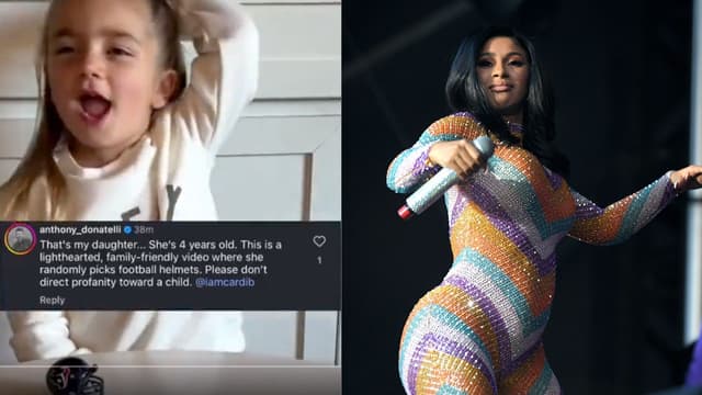 Cardi B Apologizes After Profanity Toward Viral 4-Year-Old NFL Picker