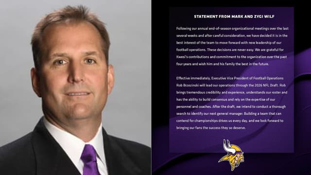 Vikings Name Rob Brzezinski Interim GM, Will Delay Search Until After Draft