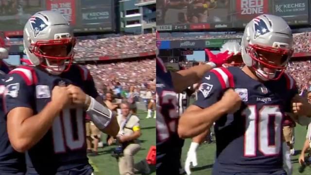 Drake Maye Hits Cam Newton’s Superman Celebration vs. Panthers