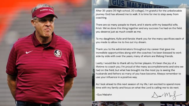 Gus Malzahn Releases Emotional Statement on Retirement Decision