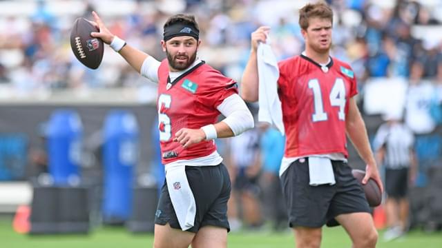 Baker Mayfield Hilariously Shuts Down Question About Panthers Memories With Sam Darnold