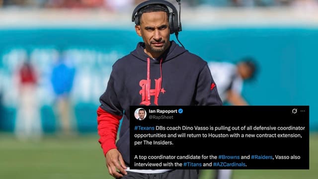 Dino Vasso Pulls Out of DC Race, Stays With Texans