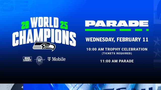 Seahawks Set Championship Parade for Wednesday in Seattle