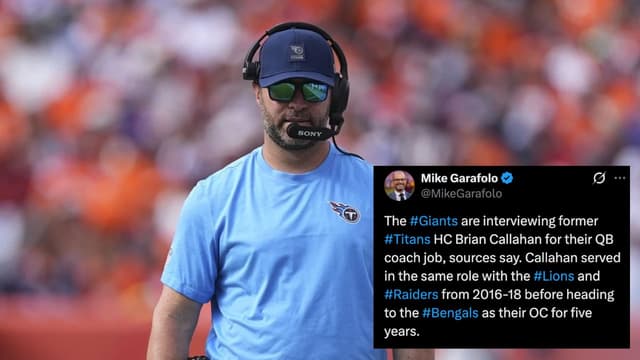 Giants Interview Former Titans HC Brian Callahan for QB Coach Role
