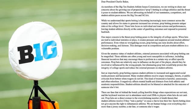 Big Ten Student-Athletes Speak Out Against Prop Betting Harassment